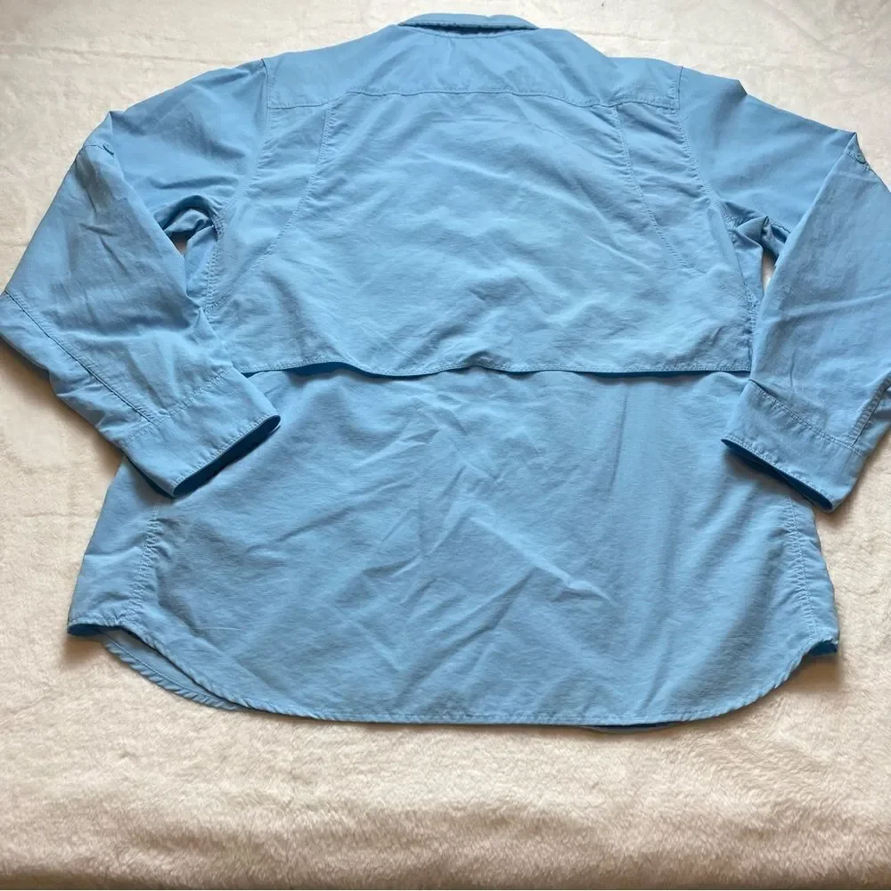 The North Face Light Blue Horizon Cypress Woven Shirt Size Large